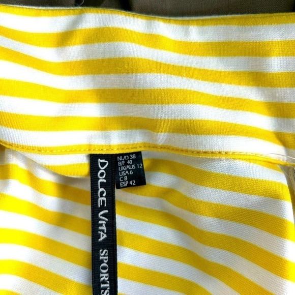 NWOT Dolce Vita Sport jacket- size 6 yellow/navy stripes with star embellishment - Picture 9 of 9